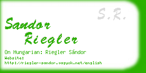 sandor riegler business card